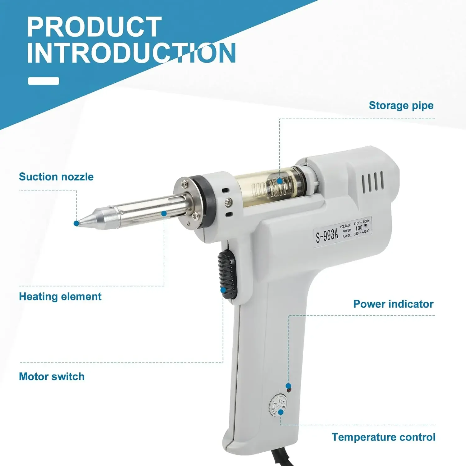 S-998P Pistola dissaldante ele - Desoldering Gun Vacuum Electric recensione e prezzo