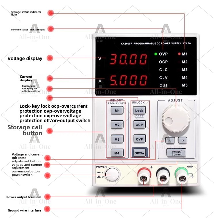 Alimentatore DC Digitale Progr - Programmable Dc Power Supply 60V 5A recensione e prezzo